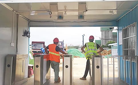 工業(yè)RFID讀寫(xiě)器用于施工人員門(mén)禁考勤管理方案圖片